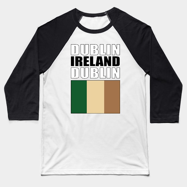 Flag of Ireland Baseball T-Shirt by KewaleeTee